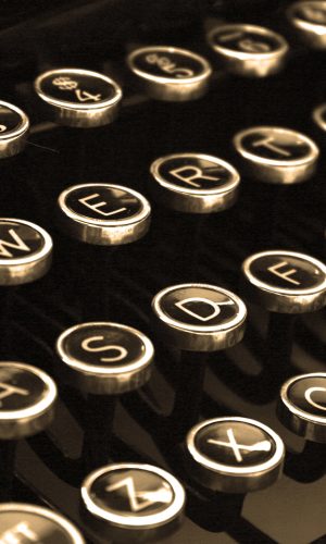 Typewriter Keys in Sepia
